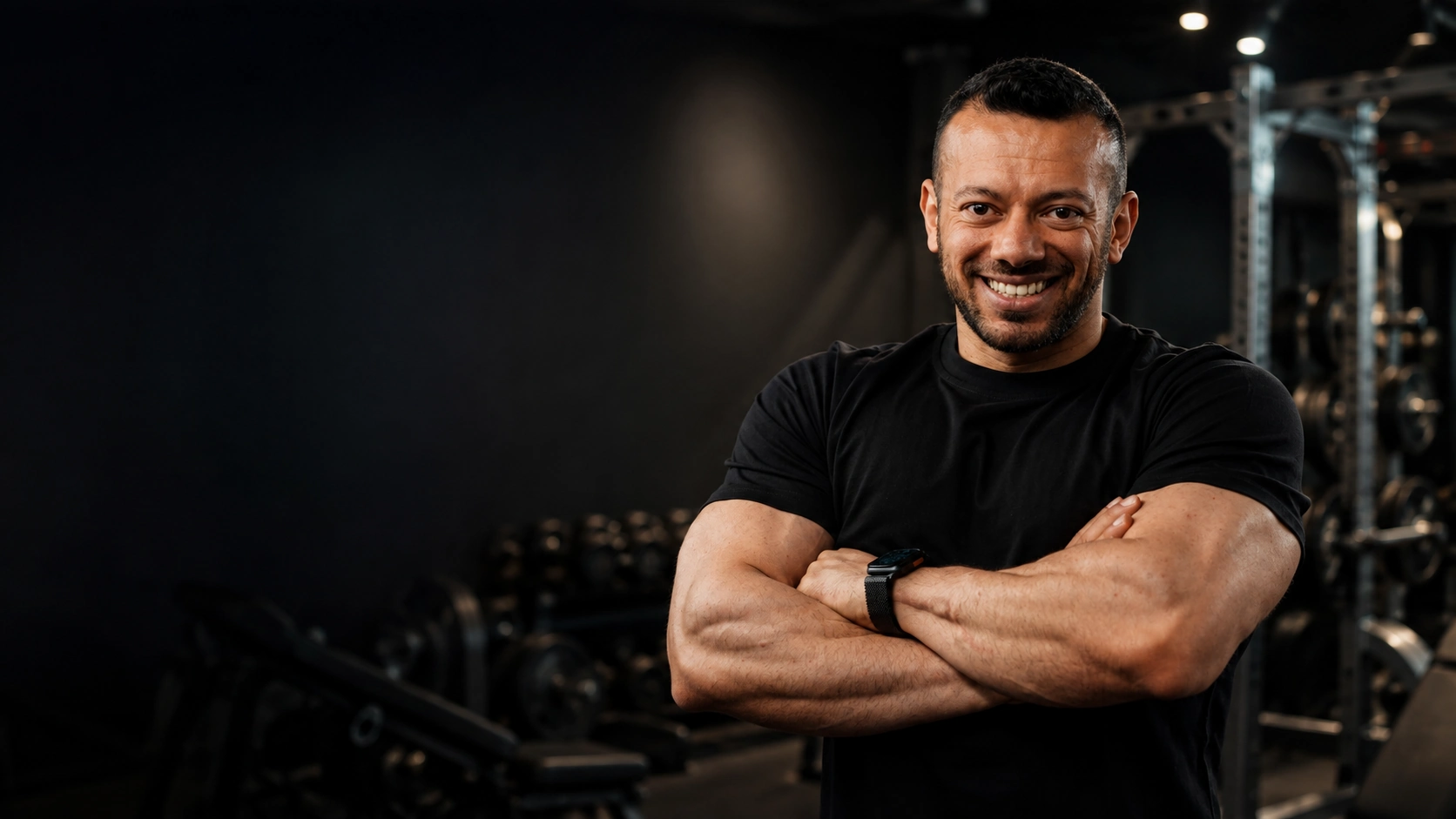 Onur Deyirmenci in a strength training gym